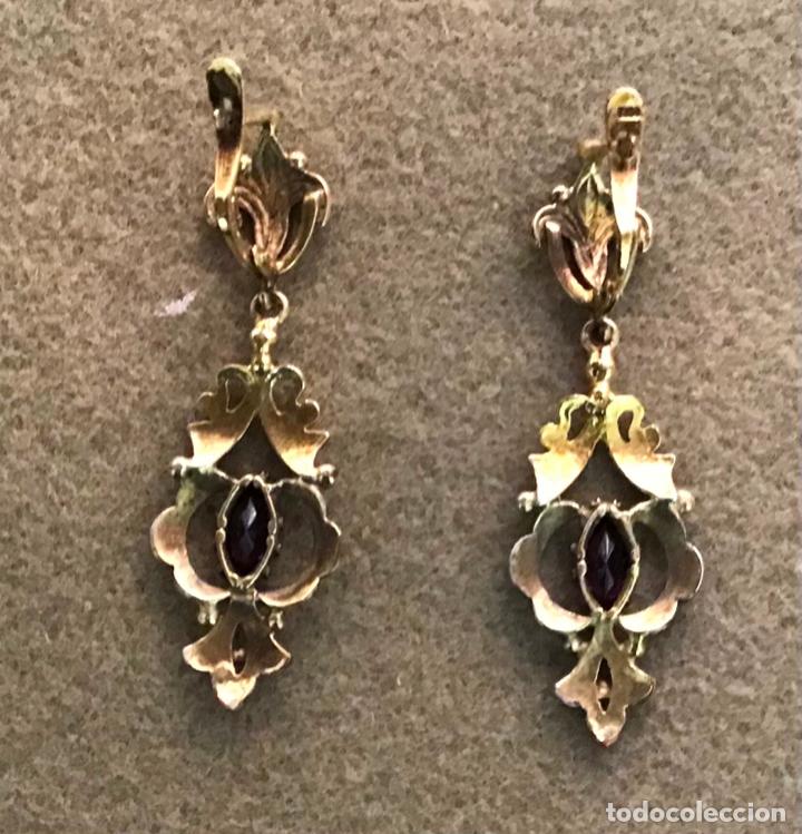 Joyeria: PENDIENTES DE PLATA-CHAPADO EN ORO-PIEDRA - Foto 3