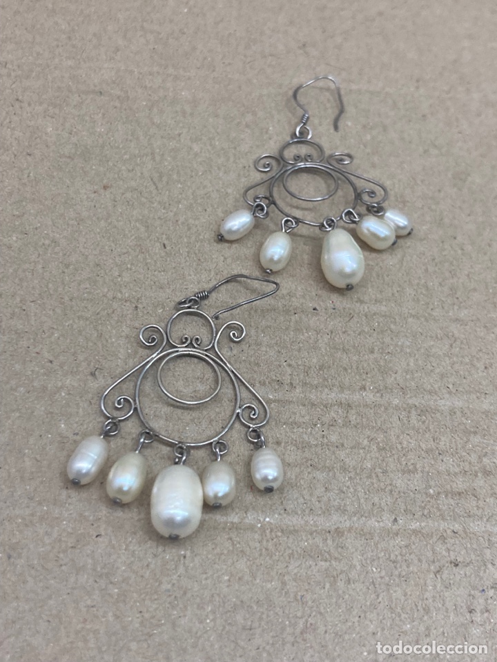 Joyeria: Pendientes de plata y perlas /P170 - Foto 1