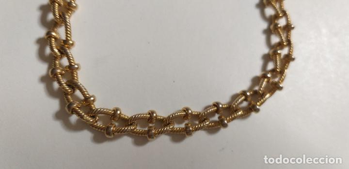 Joyeria: Pulsera de cadena dorada. Eslabones. Largo 20 cm - Foto 4