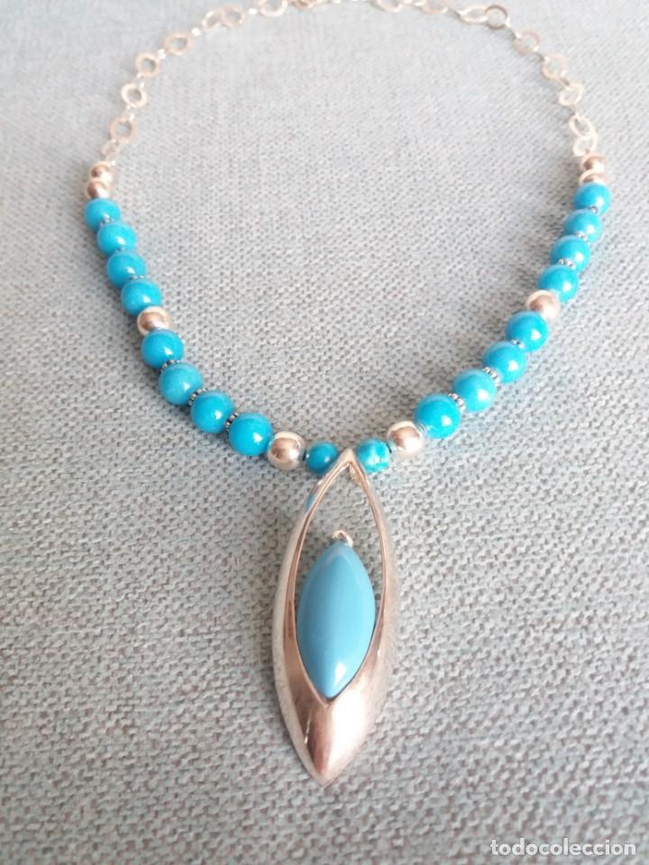 Joyeria: COLLAR TURQUESAS Y PLATA DE LEY - Foto 1