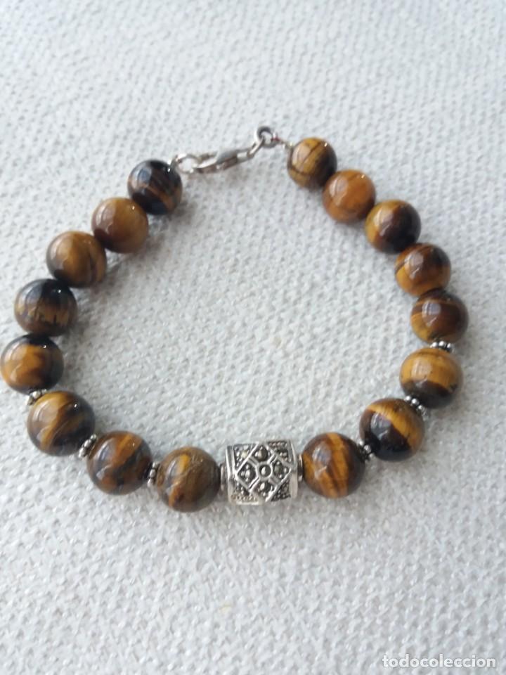 Joyeria: PULSERA OJO DE TIGRE Y PLATA DE LEY - Foto 1