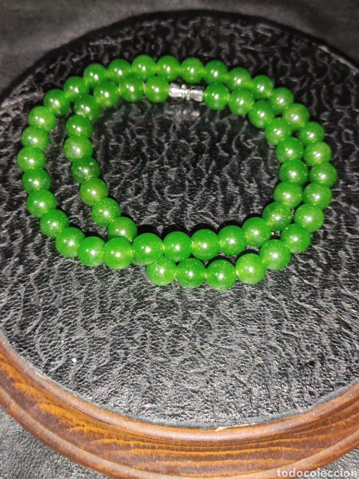 Joyeria: Collar de jade o jadeita verde. - Foto 4