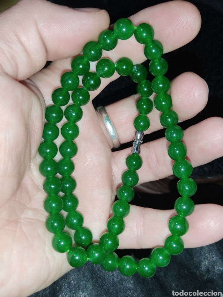 Joyeria: Collar de jade o jadeita verde. - Foto 6