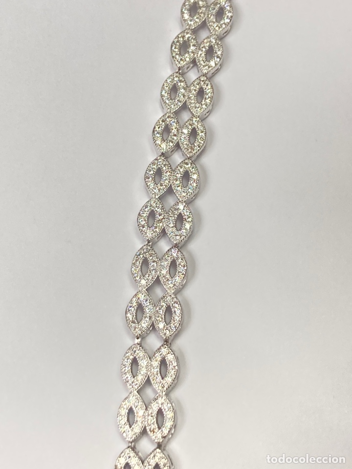 Joyeria: Pulsera de plata rodiada y circonitas - Foto 2