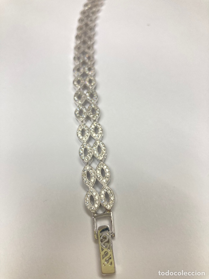 Joyeria: Pulsera de plata rodiada y circonitas - Foto 3