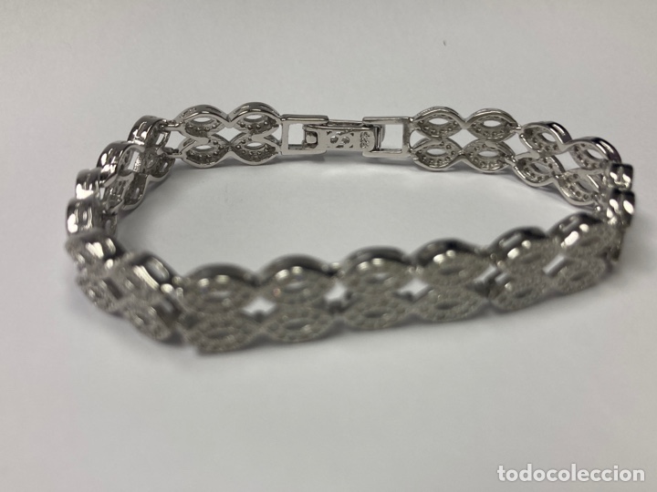 Joyeria: Pulsera de plata rodiada y circonitas - Foto 6