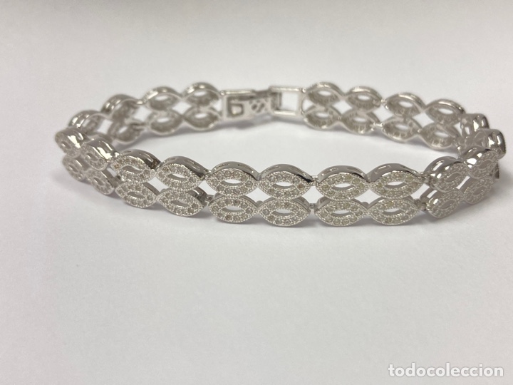Joyeria: Pulsera de plata rodiada y circonitas - Foto 1