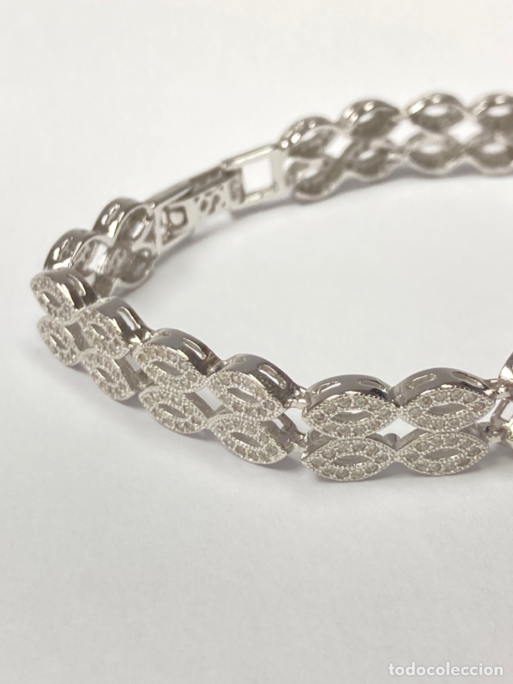 Joyeria: Pulsera de plata rodiada y circonitas - Foto 7