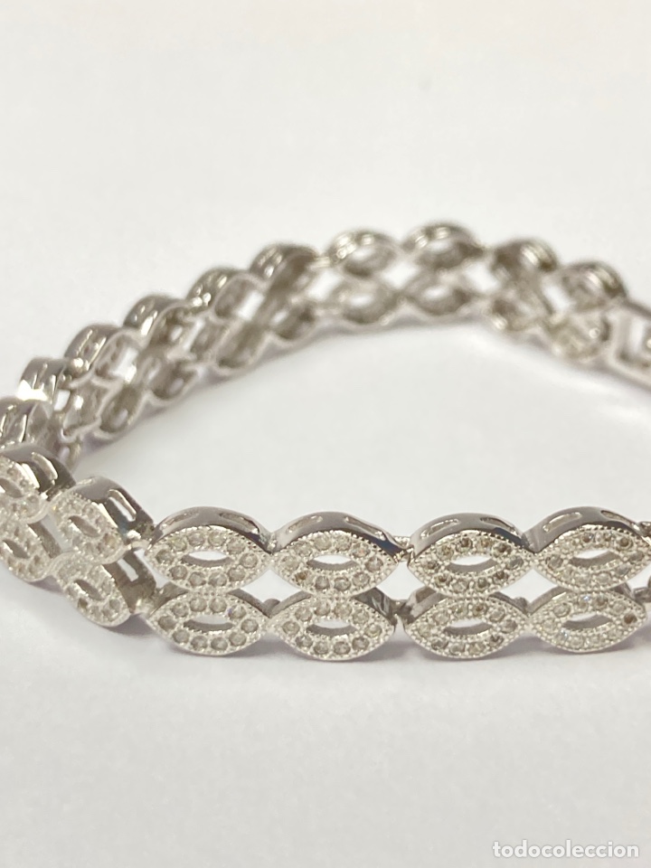 Joyeria: Pulsera de plata rodiada y circonitas - Foto 8