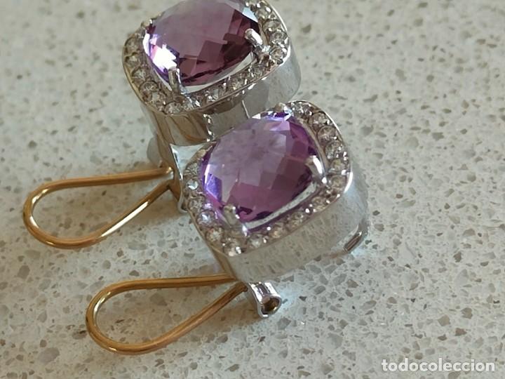 Joyeria: PENDIENTES ORO BLANCO 18K Y AMATISTA - Foto 11