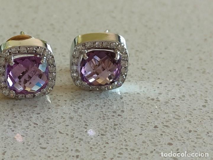 Joyeria: PENDIENTES ORO BLANCO 18K Y AMATISTA - Foto 12