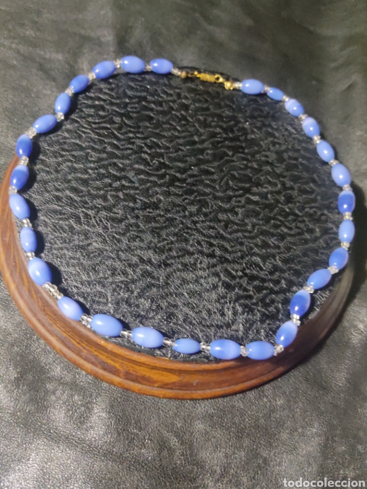 Joyeria: Collar de n&aacute;car azul,vintage. - Foto 2