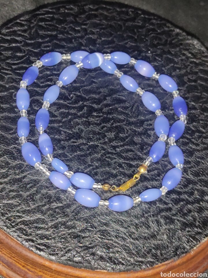 Joyeria: Collar de n&aacute;car azul,vintage. - Foto 3