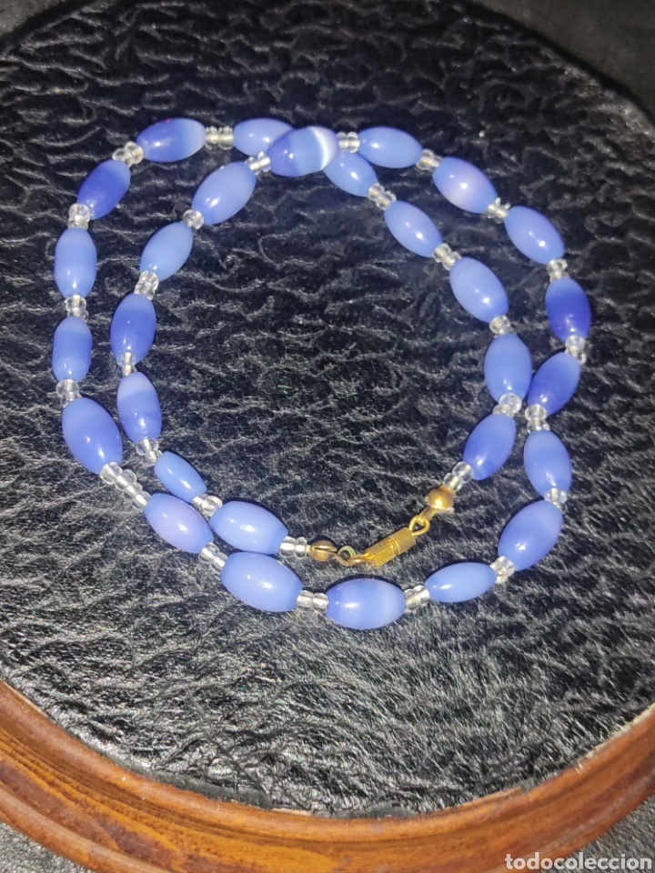 Joyeria: Collar de n&aacute;car azul,vintage. - Foto 4