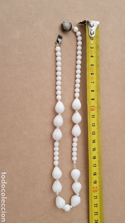 Joyeria: COLLAR VINTAGE DE OPALINA BLANCA - Foto 5