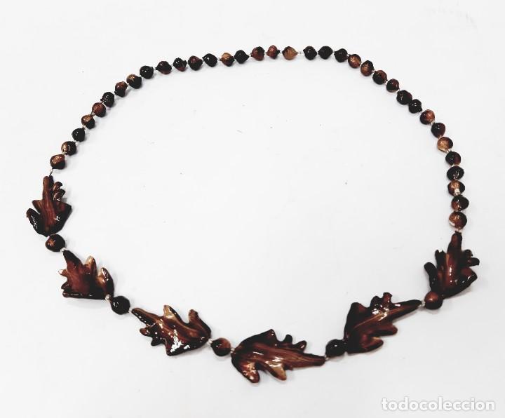 Joyeria: Collar Shabby Chic Beads madera barnizada marr&oacute;n - Foto 1