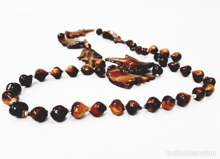 Joyeria: Collar Shabby Chic Beads madera barnizada marr&oacute;n - Foto 4