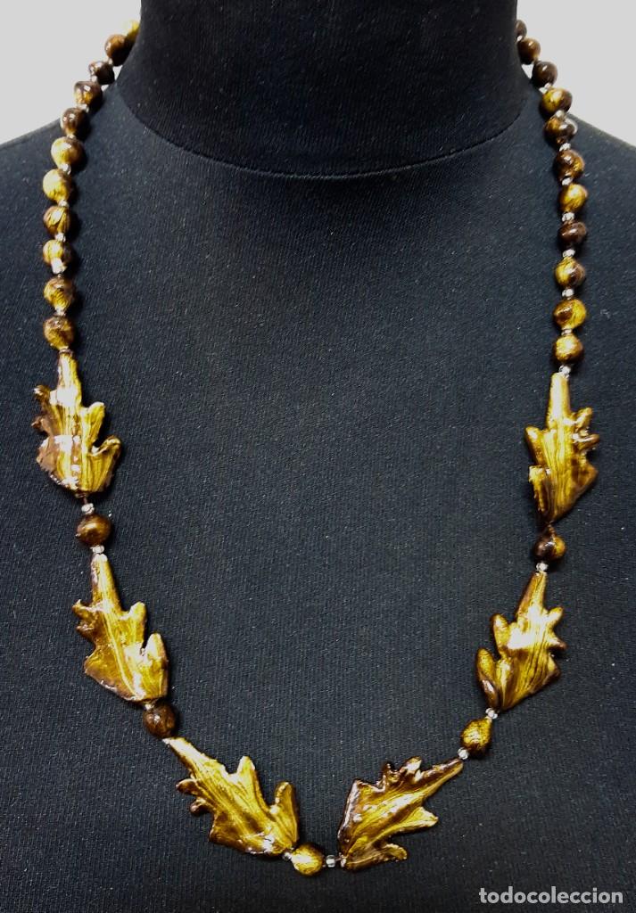 Joyeria: Collar Shabby Chic Beads madera barnizada marr&oacute;n - Foto 5