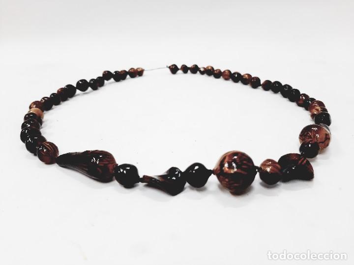 Joyeria: Collar Shabby Chic Beads madera barnizada marr&oacute;n - Foto 2