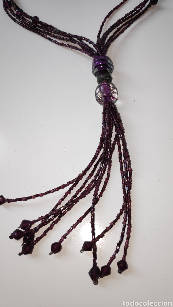 Joyeria: Collar de cuentas morado vintage - Foto 5