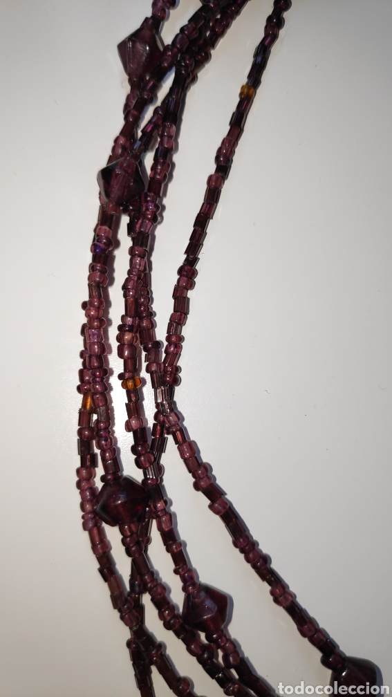 Joyeria: Collar de cuentas morado vintage - Foto 6