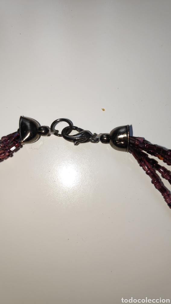 Joyeria: Collar de cuentas morado vintage - Foto 8