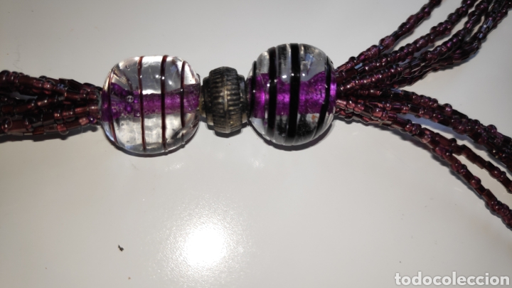 Joyeria: Collar de cuentas morado vintage - Foto 9