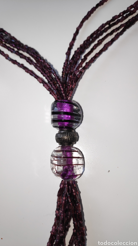 Joyeria: Collar de cuentas morado vintage - Foto 1