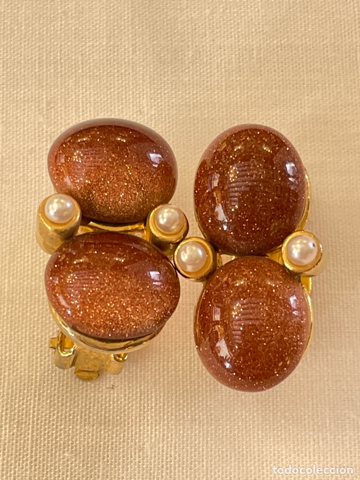 Joyeria: Pendientes de aventurina y oro de 18K - Foto 2
