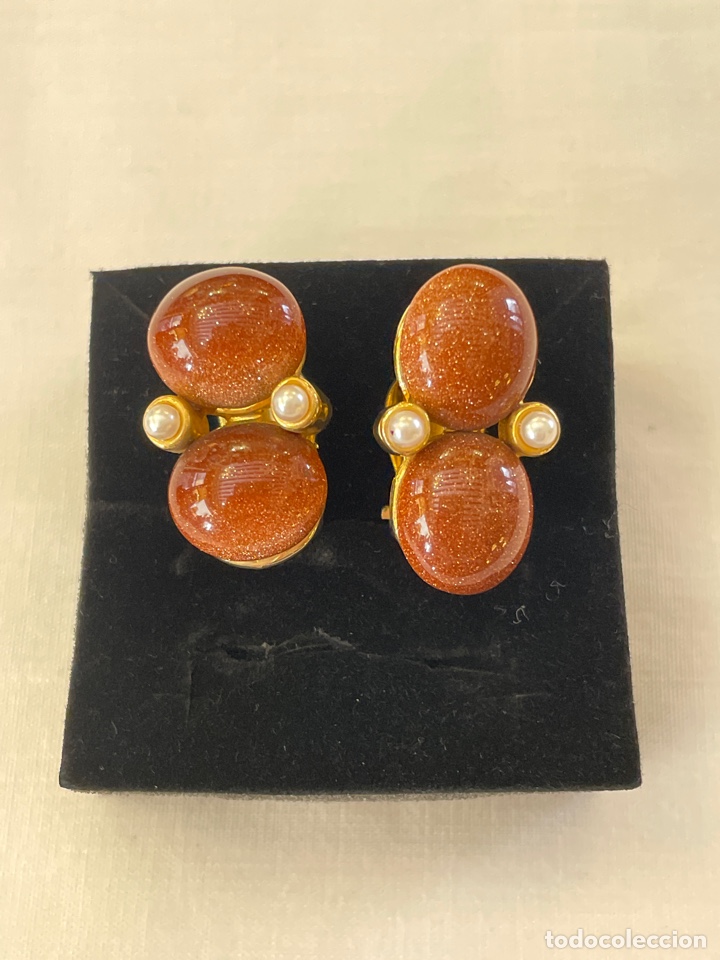 Joyeria: Pendientes de aventurina y oro de 18K - Foto 6