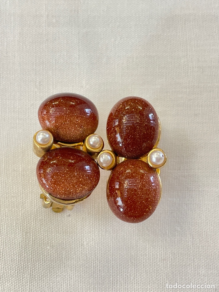 Joyeria: Pendientes de aventurina y oro de 18K - Foto 1