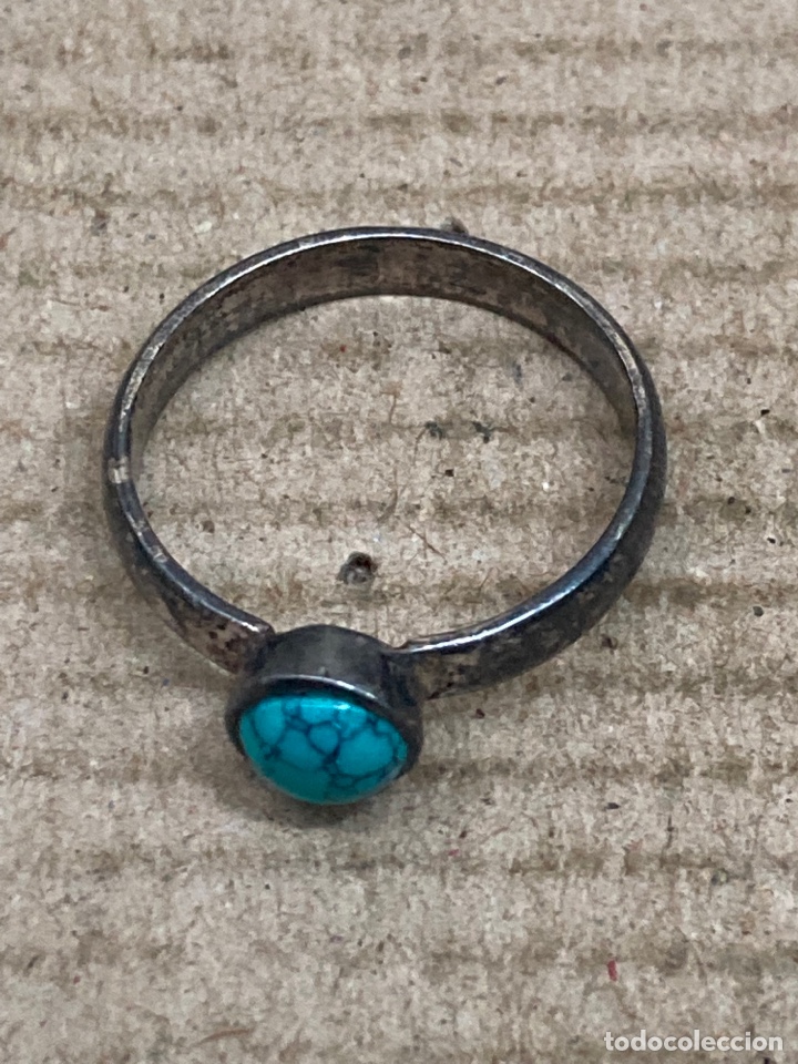 Joyeria: Anillo de plata y turquesa/S151 - Foto 1
