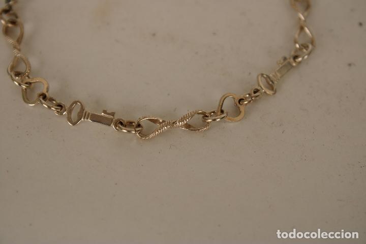 Joyeria: pulsera corazones y llaves 925 plata - Foto 1