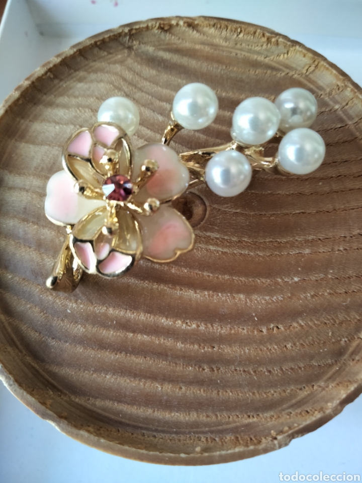 broche almendro ramo en flor esmaltes rosa y se - Buy Antique brooches on  todocoleccion