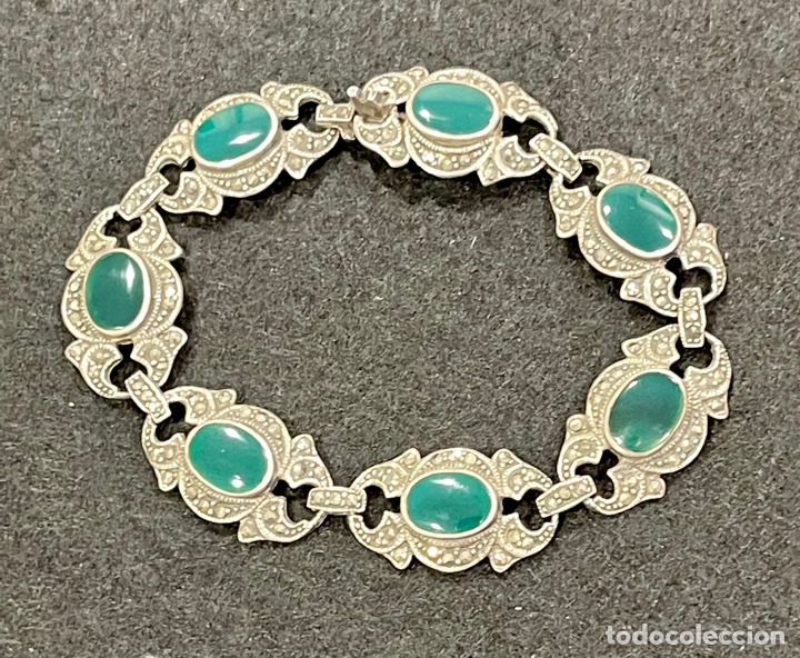 Joyeria: Magn&iacute;fica pulsera en plata de ley, Marquesitas y esmaltes. - Foto 1