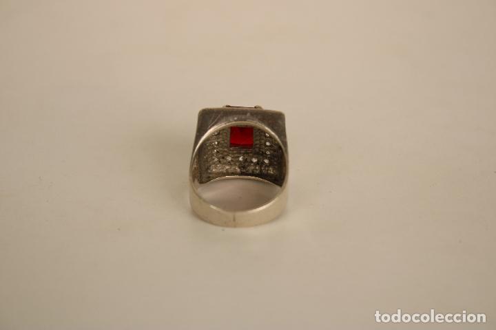 Joyeria: anillo plata 925 con piedra roja - Foto 4
