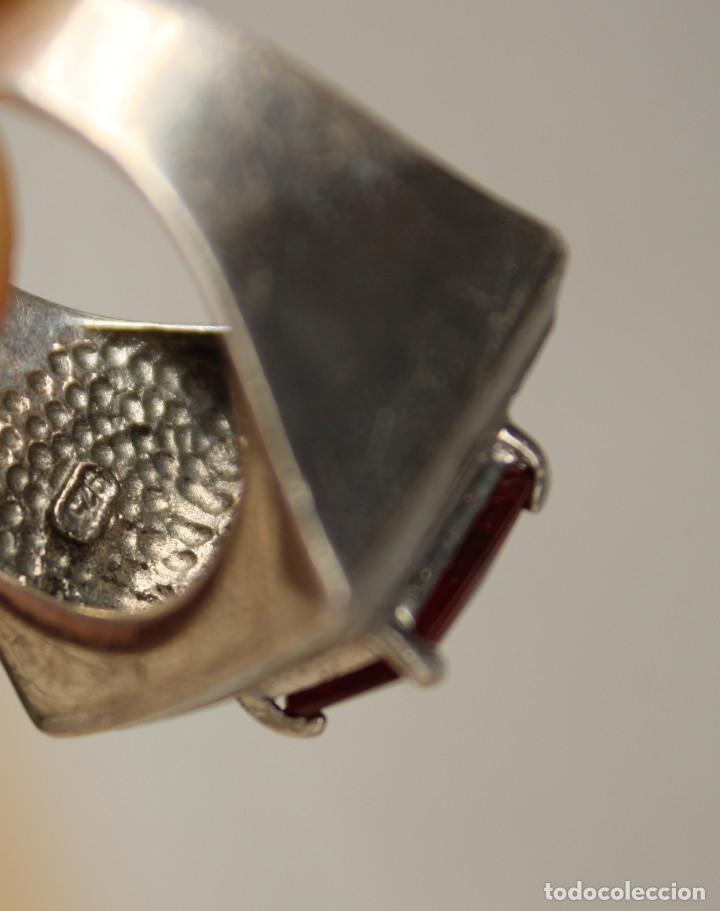 Joyeria: anillo plata 925 con piedra roja - Foto 6