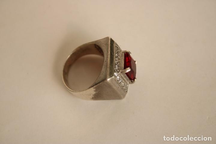 Joyeria: anillo plata 925 con piedra roja - Foto 1