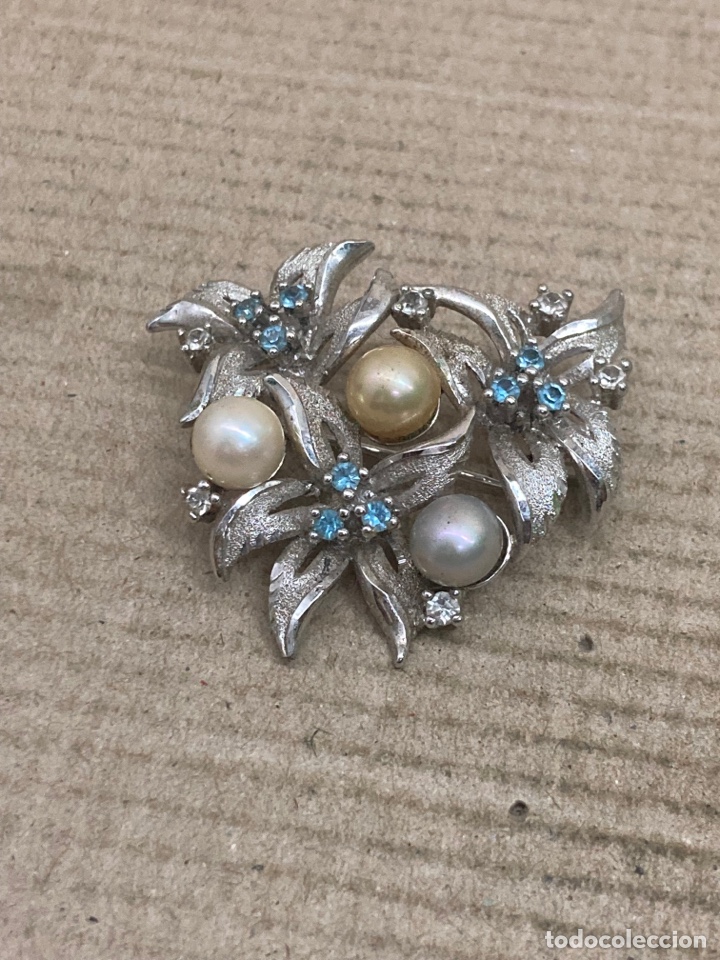 Joyeria: Broche de plata y perlas - Foto 1