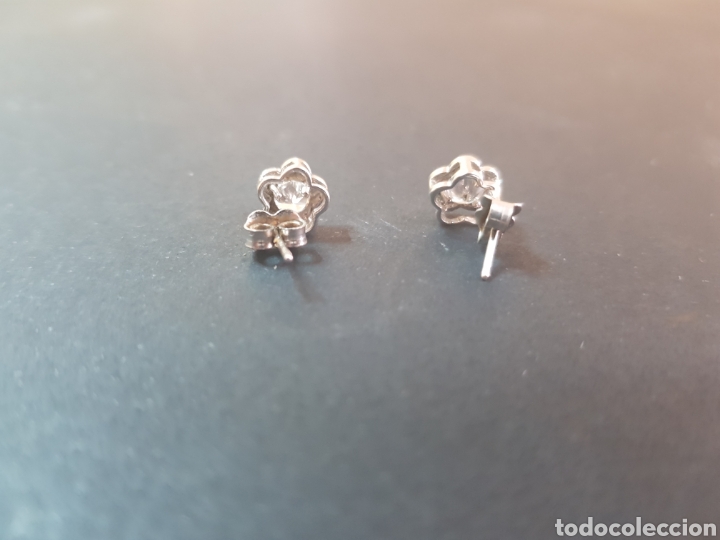 Joyeria: #612 Pendientes flor plata de ley 925 0,4cm - Foto 2