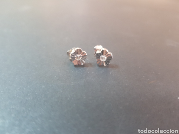 Joyeria: #612 Pendientes flor plata de ley 925 0,4cm - Foto 1