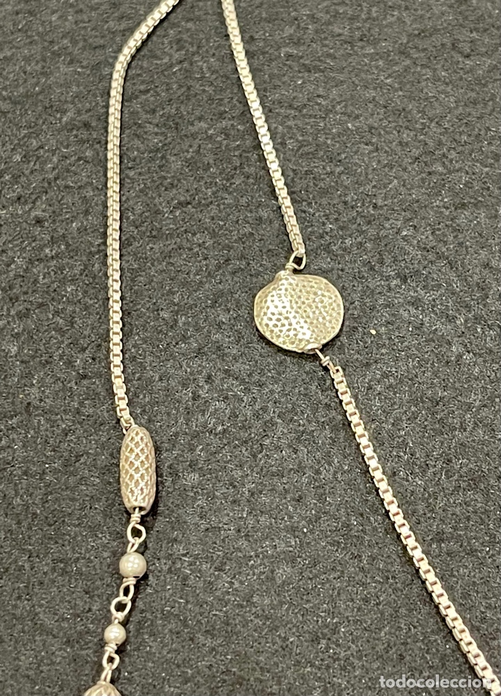 Joyeria: Fant&aacute;stico collar de doble vuelta en plata de ley. - Foto 3