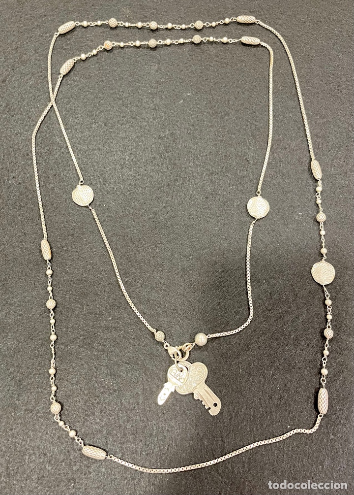 Joyeria: Fant&aacute;stico collar de doble vuelta en plata de ley. - Foto 1