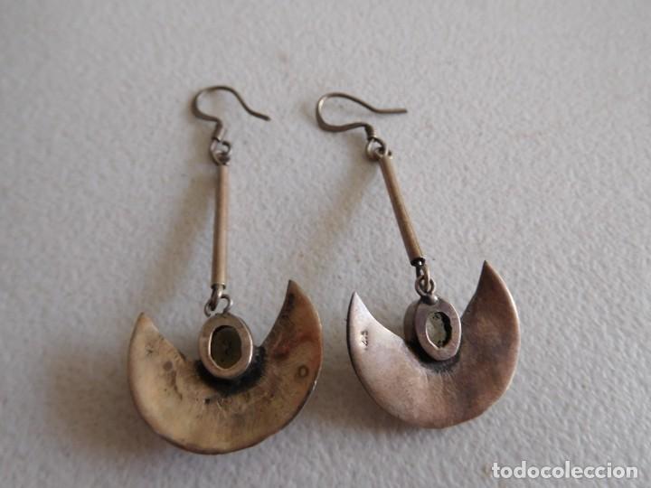Joyeria: Pendientes de plata vintage con piedra - Foto 3