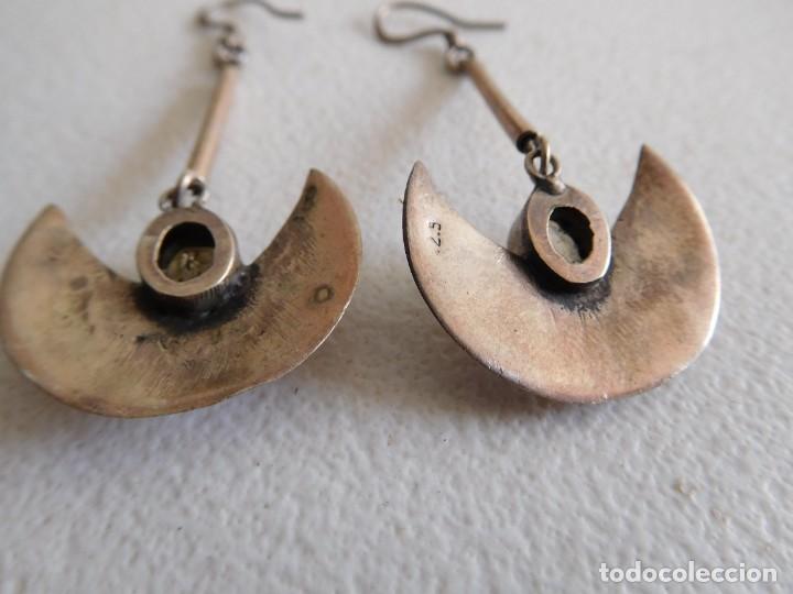 Joyeria: Pendientes de plata vintage con piedra - Foto 4