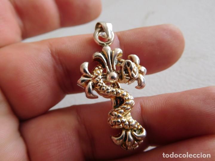 Joyeria: Cruz de plata con serpiente vintage - Foto 1