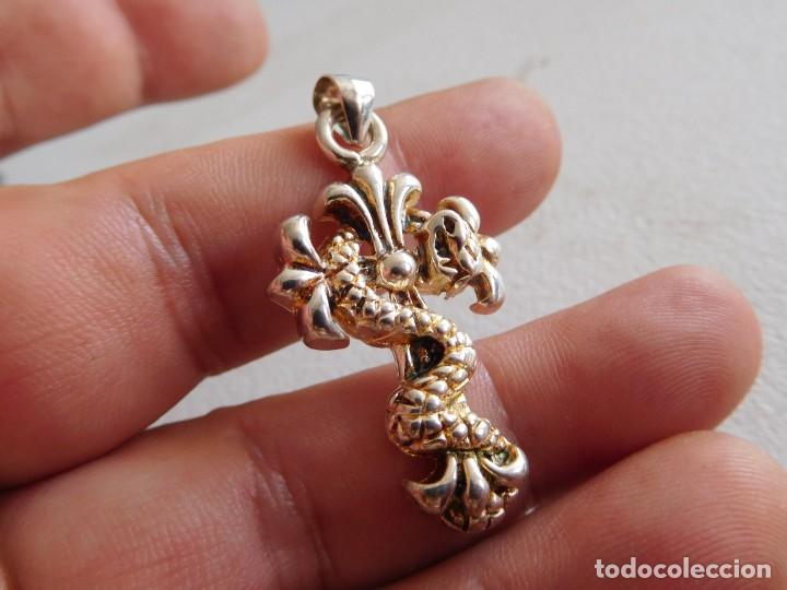 Joyeria: Cruz de plata con serpiente vintage - Foto 2