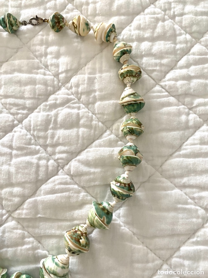 Joyeria: Collar de caracolas y amuleto vintage de bronce - Foto 4