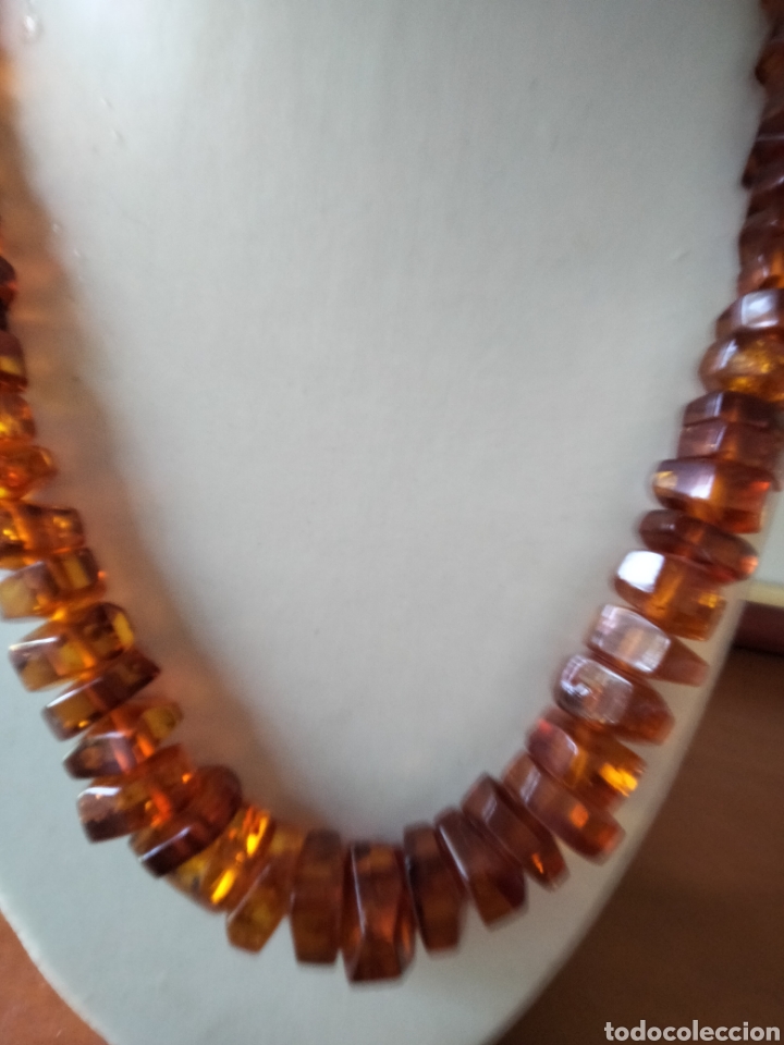 Joyeria: COLLAR DE SIMIL AMBAR CIERRE DE TORNILLO DE ROSCA 1970 BAKELITE - Foto 3