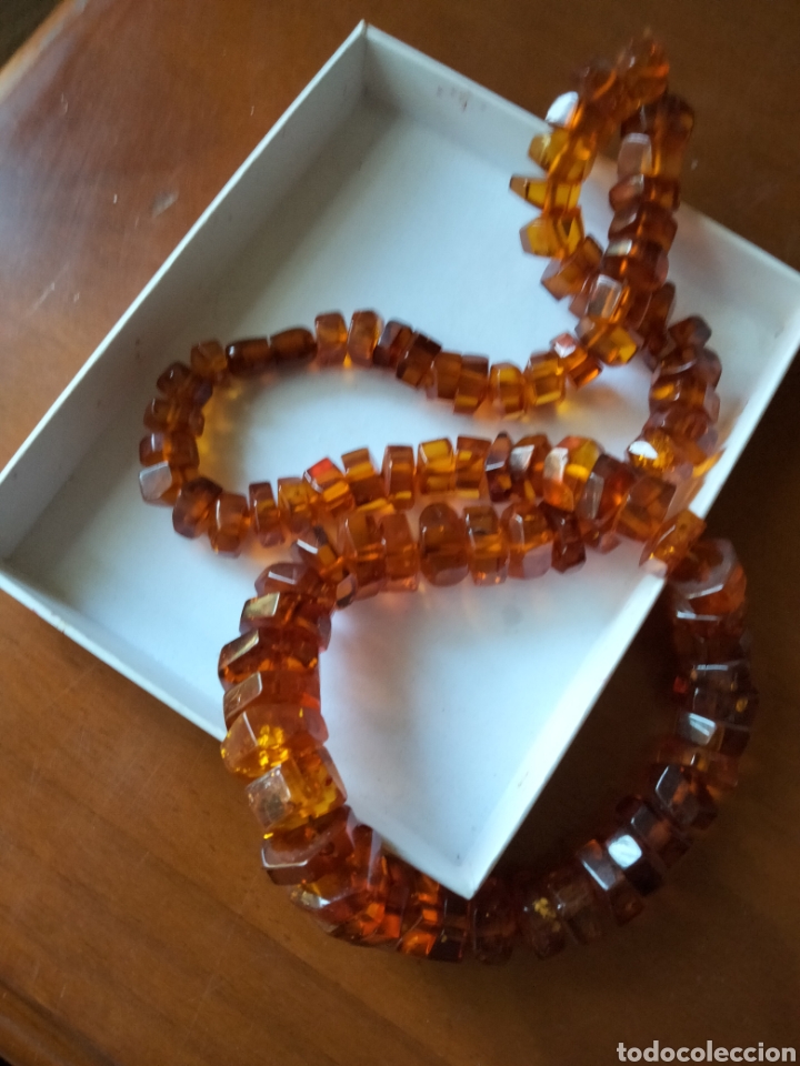 Joyeria: COLLAR DE SIMIL AMBAR CIERRE DE TORNILLO DE ROSCA 1970 BAKELITE - Foto 4